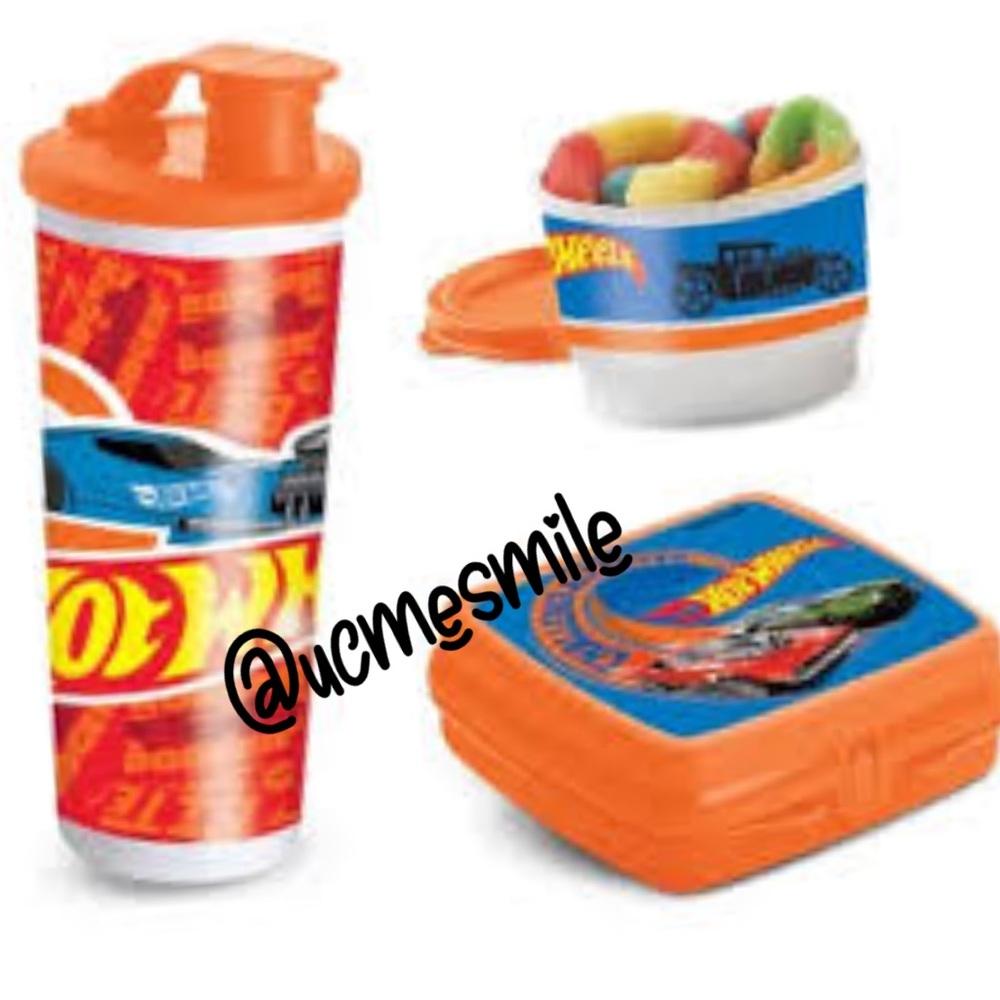 Tupperware Hot Wheel Cars Lunch Set